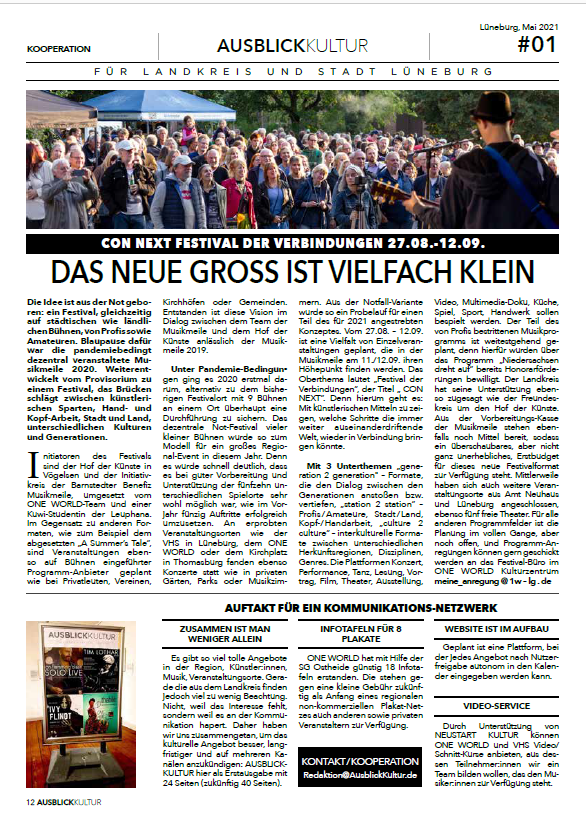 Ausblick Kultur #1 CON NEXT